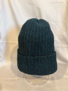 Madewell Teal Ribbed Fold-Over Beanie